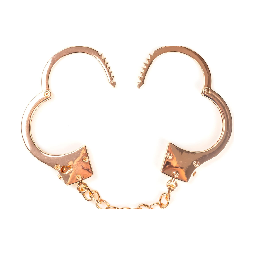 Steel BDSM Handcuffs with Dual Keys – Fantasy Restraint Accessory